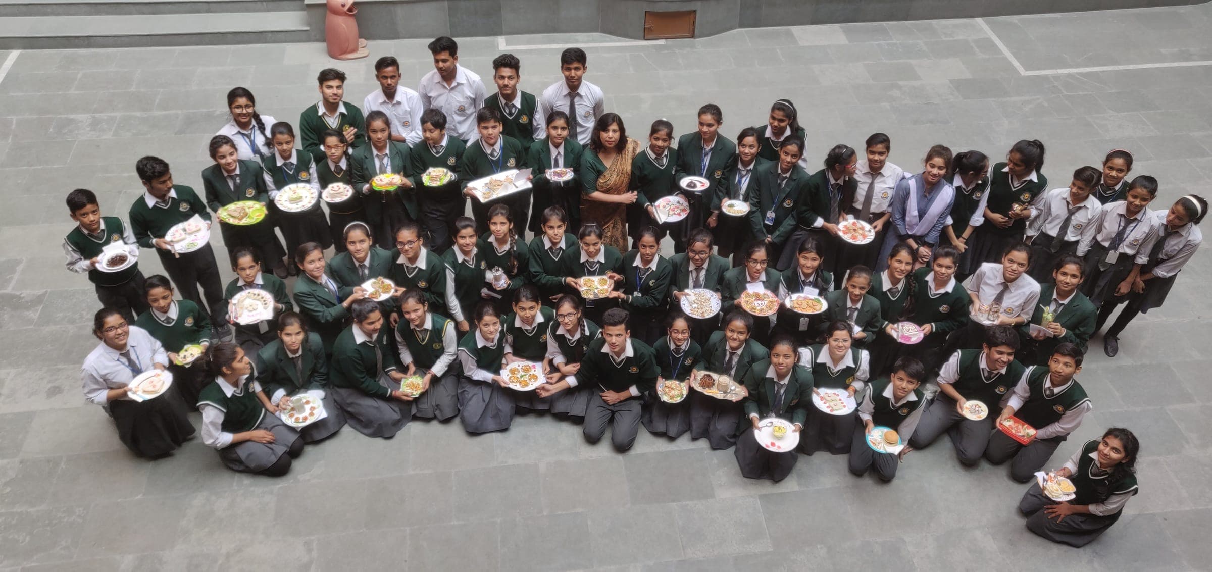 St. Giri Public School students presenting their creative food projects